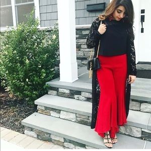 Zara red flare pants